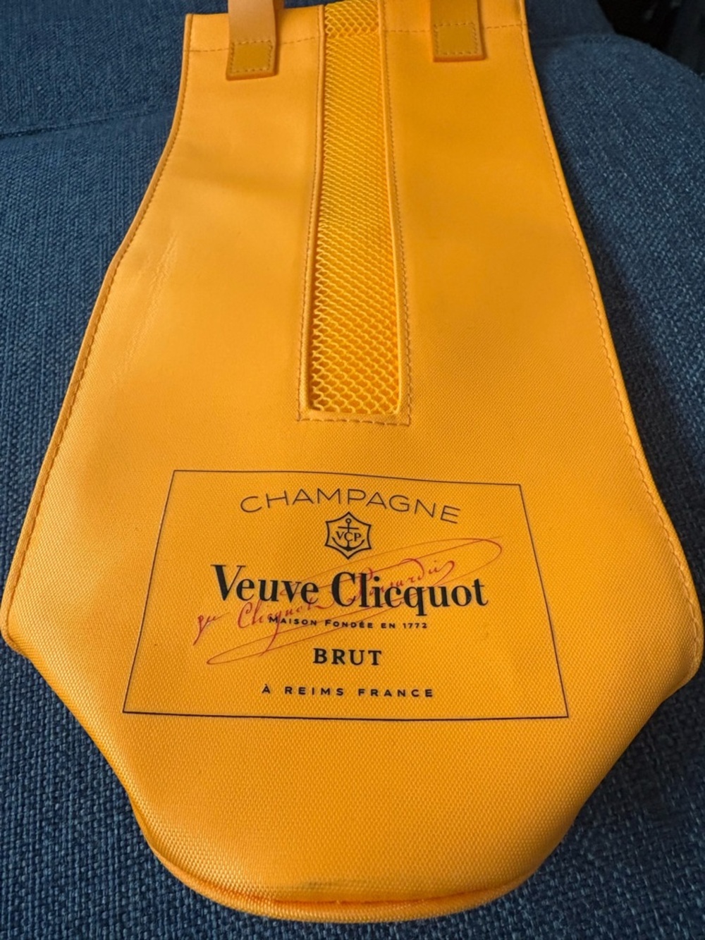 Orange Veuve Clicquot Champagne Insulated Wine Bag